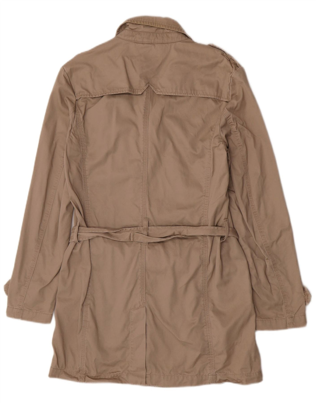 Energie Mens Trench Coat UK 36 Small Beige Cotton