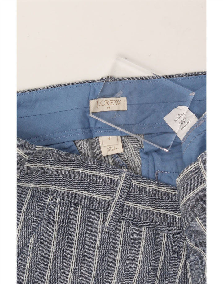 J. CREW Womens Chino Shorts US 6 Medium W32  Navy Blue Striped Cotton Vintage J. Crew and Second-Hand J. Crew from Messina Hembry 