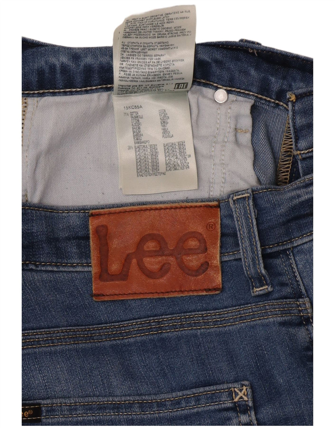 Lee Mens Powell Slim Jeans W34 L28 Blue Cotton