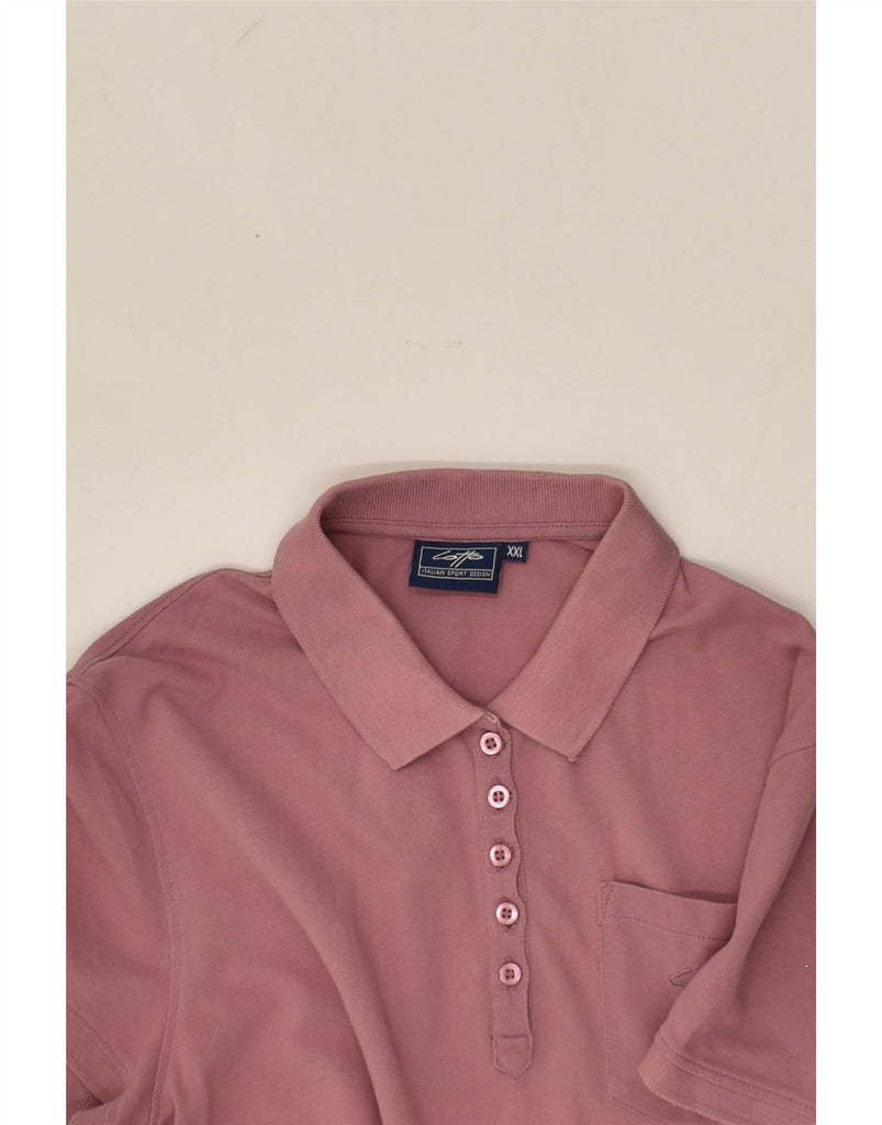 LOTTO Womens Polo Shirt UK 20 2XL Pink Cotton | Vintage Lotto | Thrift | Second-Hand Lotto | Used Clothing | Messina Hembry 