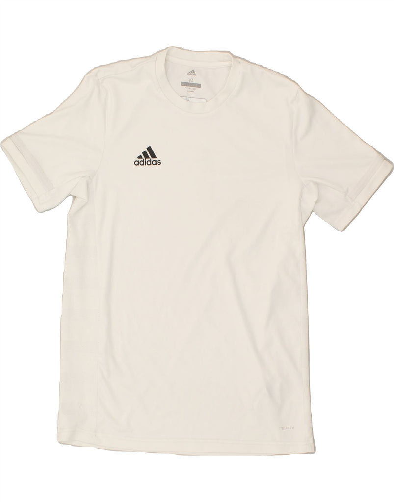 ADIDAS Mens Climacool Graphic T-Shirt Top Medium White Polyester | Vintage Adidas | Thrift | Second-Hand Adidas | Used Clothing | Messina Hembry 