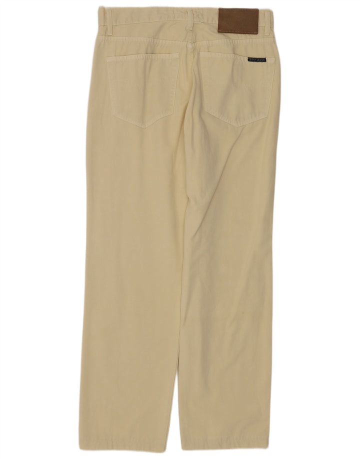 GANT Mens Straight Casual Trousers W32 L29 Yellow Cotton