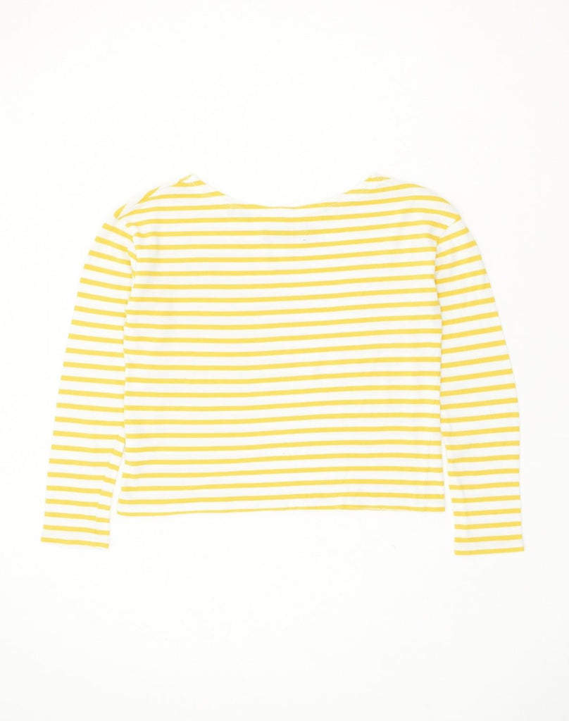 SUPERDRY Womens Top Long Sleeve UK 12 Medium Yellow Striped Cotton | Vintage Superdry | Thrift | Second-Hand Superdry | Used Clothing | Messina Hembry 