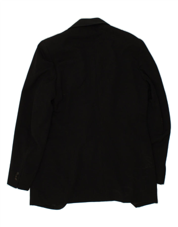 VINTAGE Mens 1 Button Blazer Jacket UK 36 Small Black Vintage Vintage and Second-Hand Vintage from Messina Hembry 