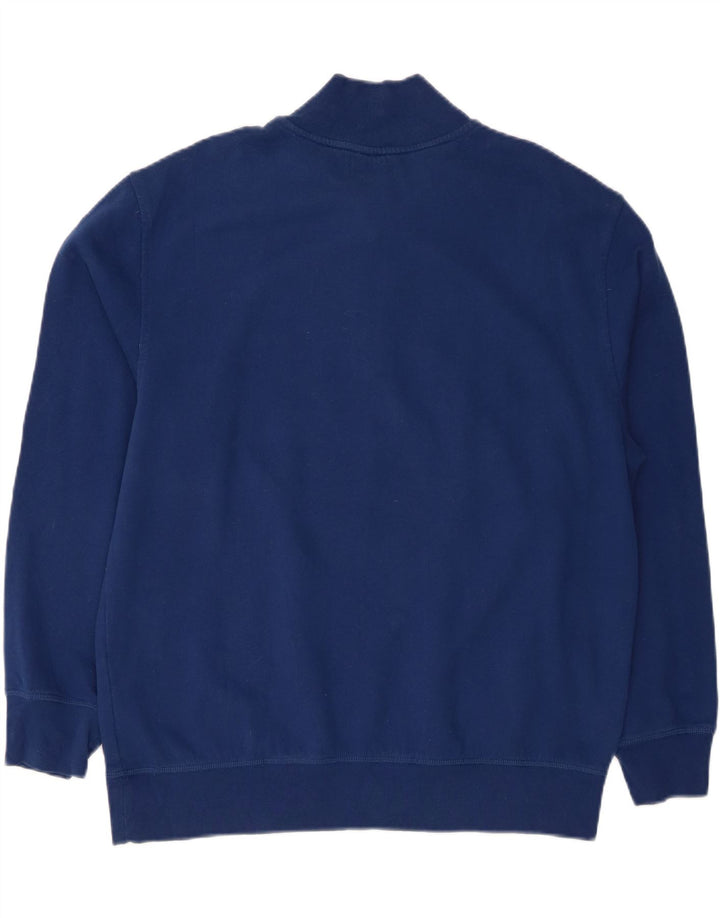 NAUTICA Mens Zip Neck Sweatshirt Jumper XL Blue Cotton Vintage Nautica and Second-Hand Nautica from Messina Hembry 