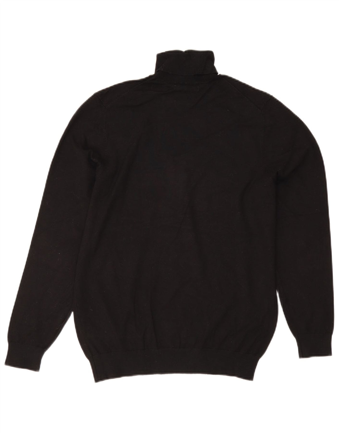 Zara Mens Roll Neck Jumper Sweater Medium Black