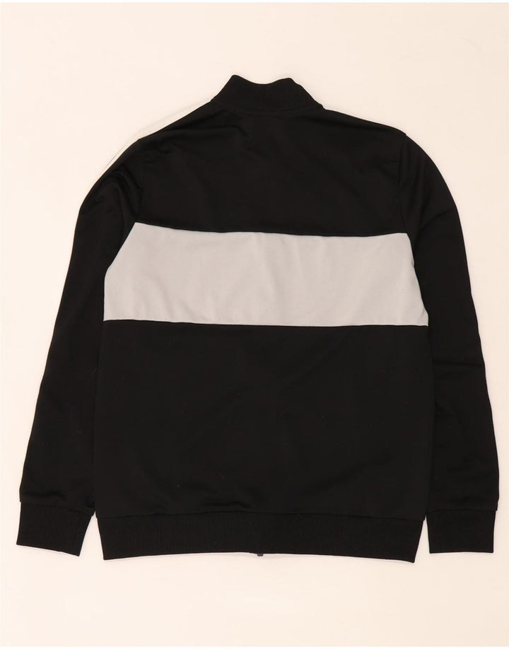 Adidas Boys Tracksuit Top Jacket 13-14 Years Black Colourblock