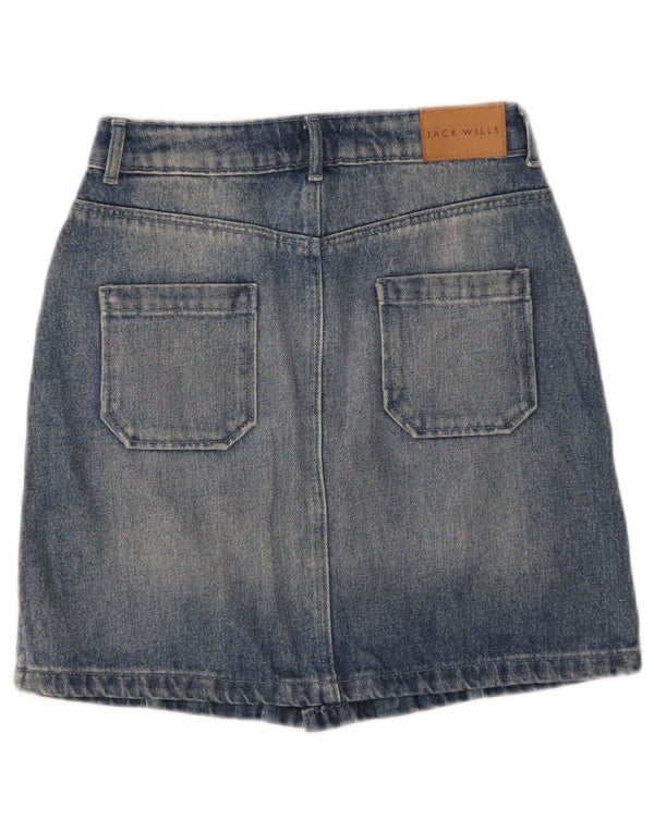 Jack Wills Womens Denim Skirt UK 8 Small W26  Blue Cotton