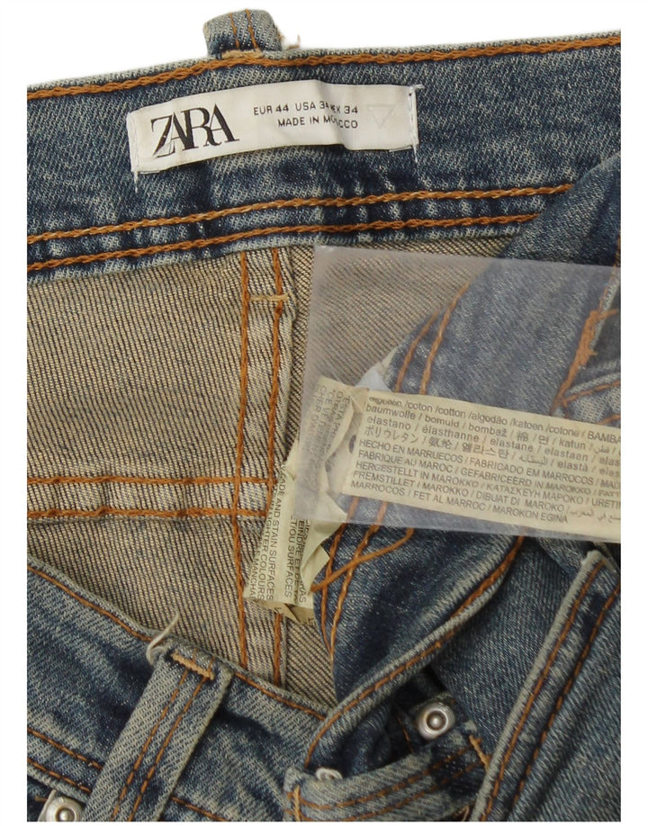 Zara Mens Slim Jeans EU 44 Large W34 L31 Blue Cotton