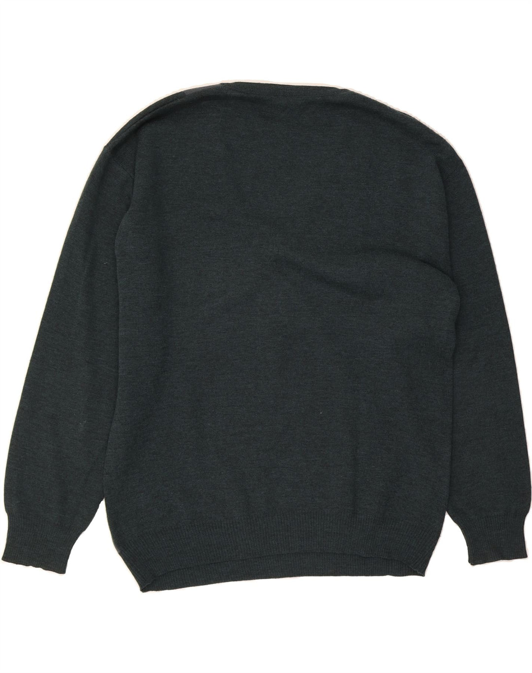 BERNARDINI Mens V-Neck Jumper Sweater IT 54 XL Green Argyle/Diamond Vintage Bernardini and Second-Hand Bernardini from Messina Hembry 