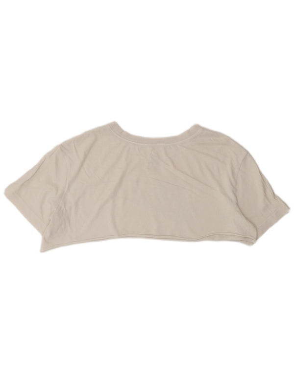 Nike Womens Crop Loose Fit Graphic T-Shirt Top UK 10 Small White