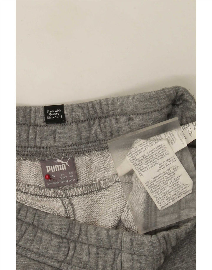 Puma Boys Sport Shorts 13-14 Years Grey Flecked Cotton