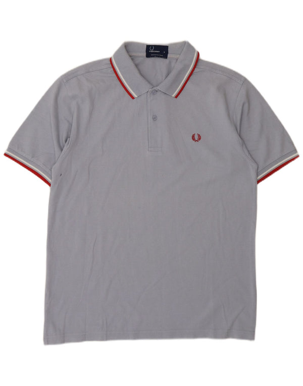 Fred Perry Mens Polo Shirt Medium Grey Cotton