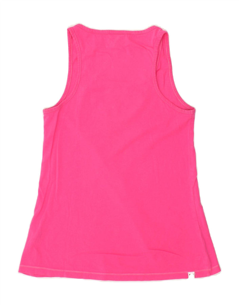 PUMA Womens Graphic Vest Top UK 8 Small Pink Cotton Vintage Puma and Second-Hand Puma from Messina Hembry 