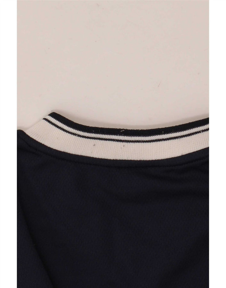 Fila Mens T-Shirt Top Small Navy Blue Colourblock Polyester