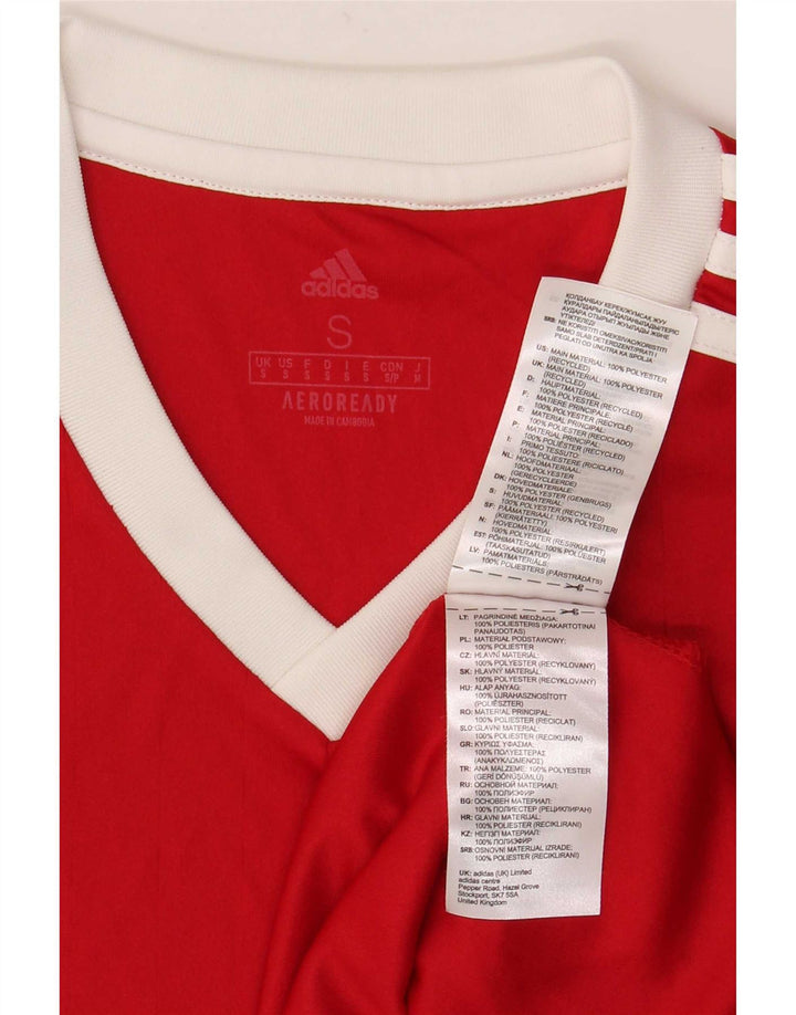 Adidas Mens Aeroready T-Shirt Top Small Red Polyester