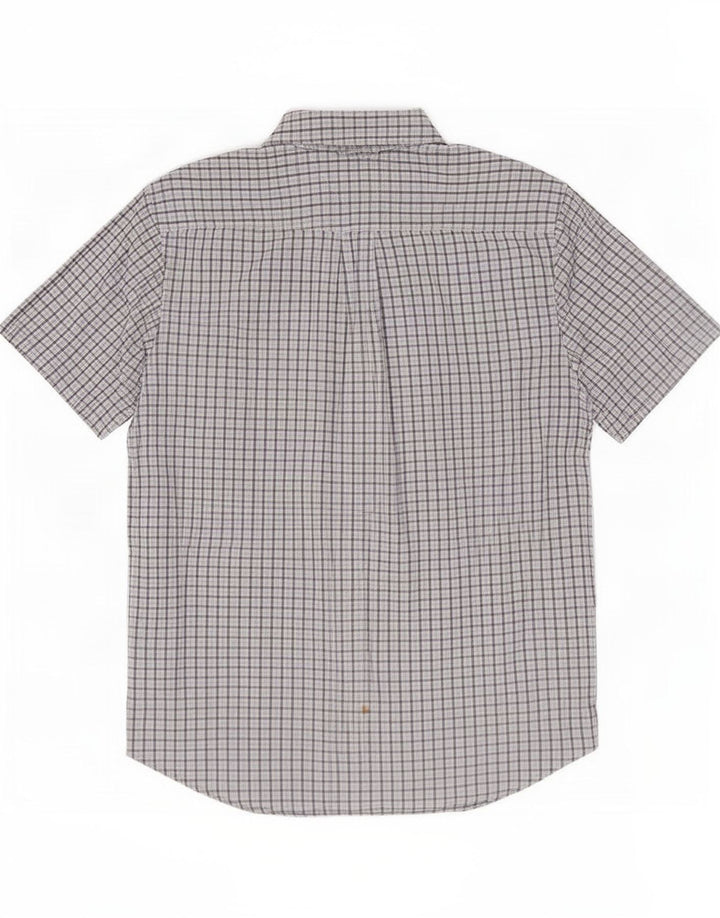 Tommy Hilfiger Mens Short Sleeve Shirt Medium Blue Check