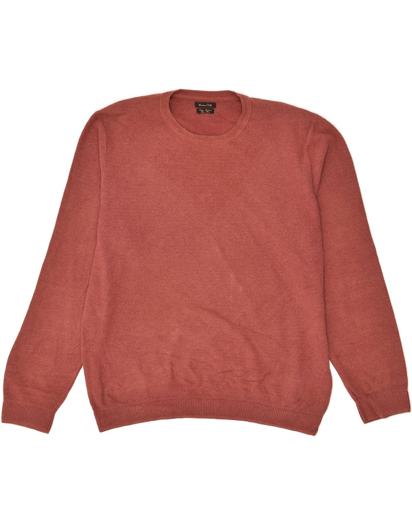 MASSIMO DUTTI Mens Crew Neck Jumper Sweater XL Red Cotton | Vintage Massimo Dutti | Thrift | Second-Hand Massimo Dutti | Used Clothing | Messina Hembry 