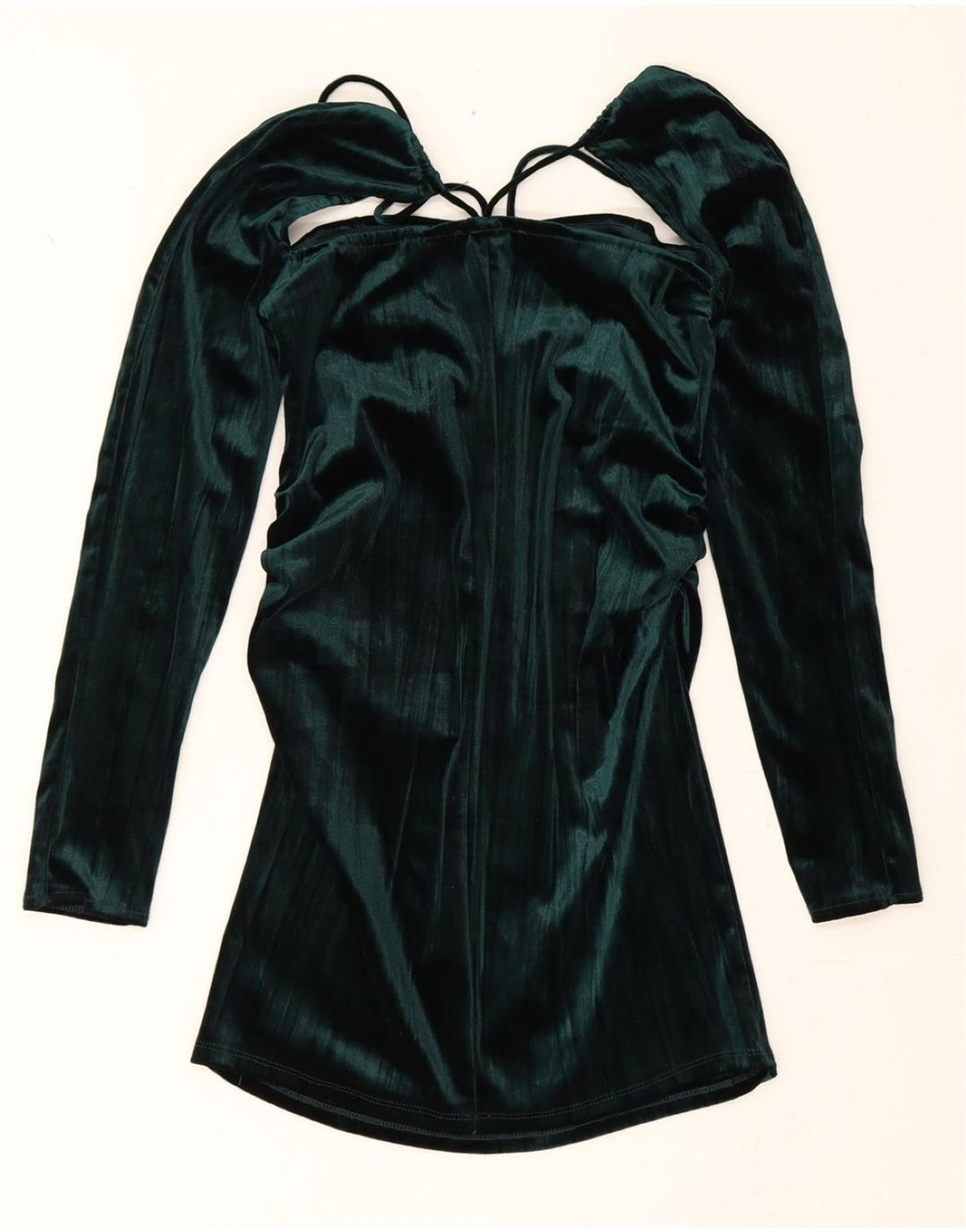 ZARA Womens Long Sleeve Bodycon Dress UK 8 Small Green Polyester Vintage Zara and Second-Hand Zara from Messina Hembry 