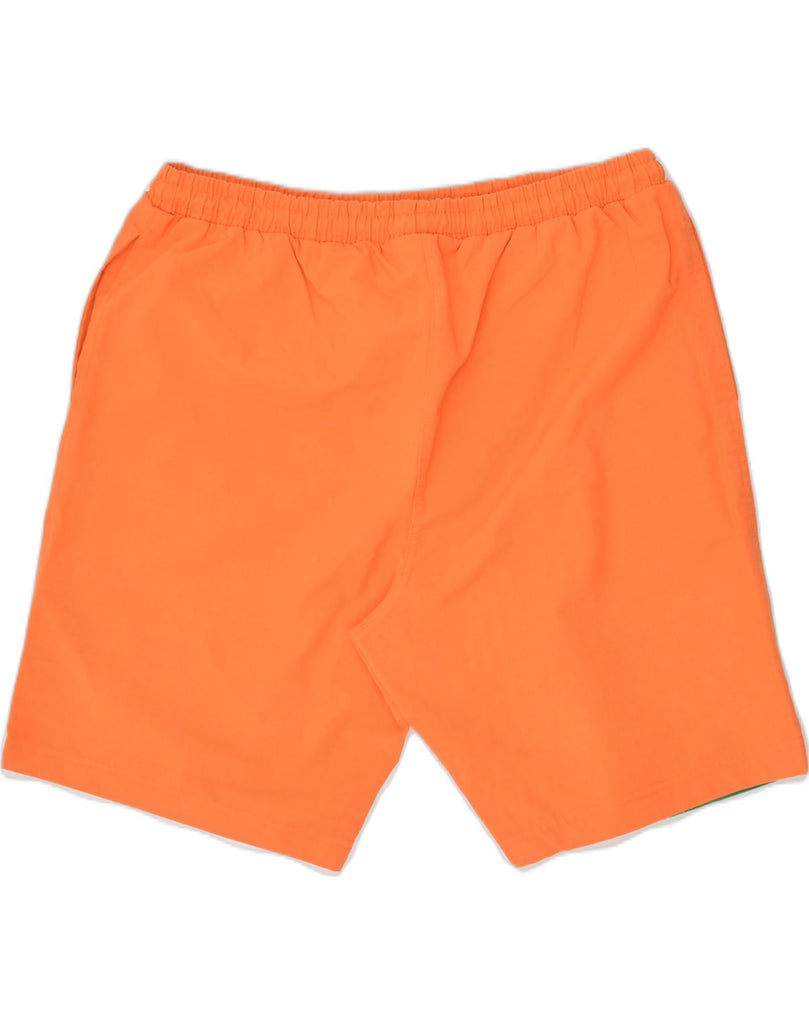 RODEO Mens Sport Shorts Large Orange Colourblock Polyester | Vintage Rodeo | Thrift | Second-Hand Rodeo | Used Clothing | Messina Hembry 