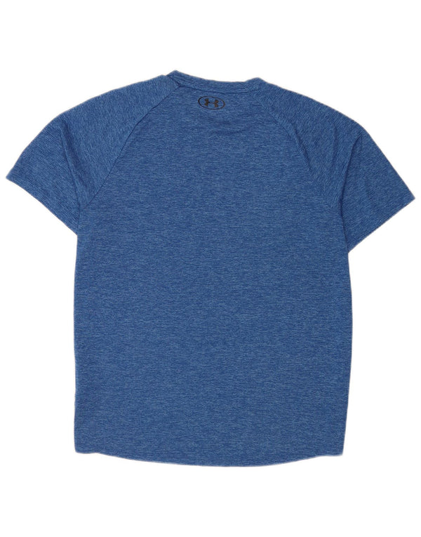 Under Armour Mens T-Shirt Top Large Blue Flecked Polyester