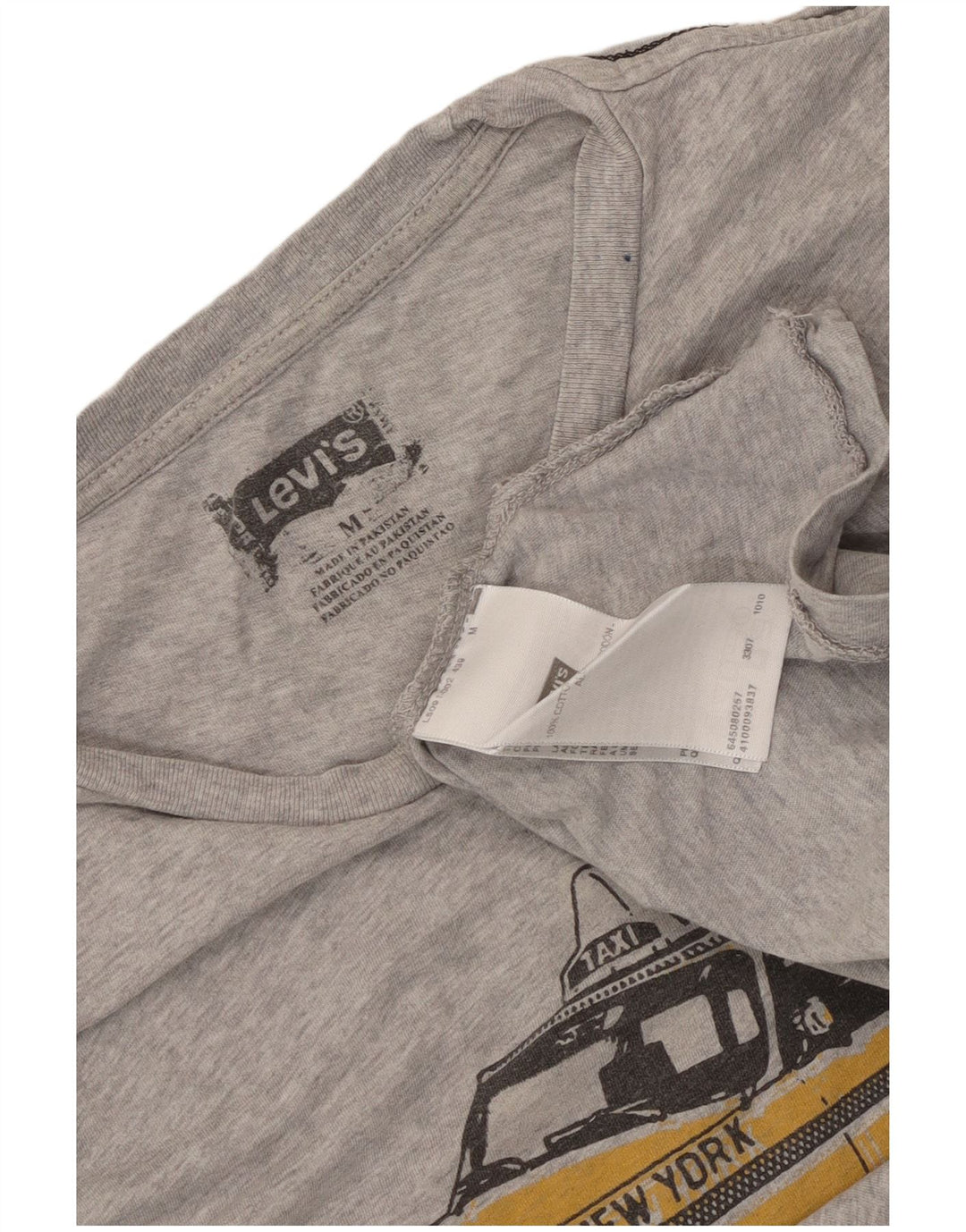 Levi's Mens Graphic T-Shirt Top Medium Grey Flecked Cotton