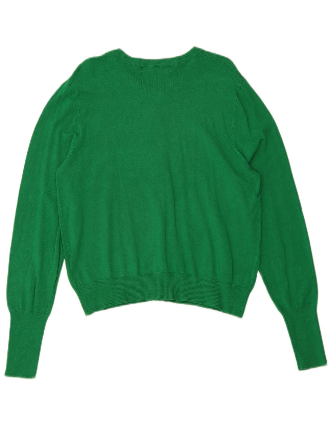 Marks & Spencer Womens Crop Cardigan Sweater UK 12 Medium Green Viscose