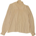 Vintage Womens Shirt Blouse UK 12 Medium Off White