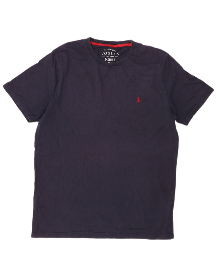 JOULES Mens T-Shirt Top Large Navy Blue Cotton