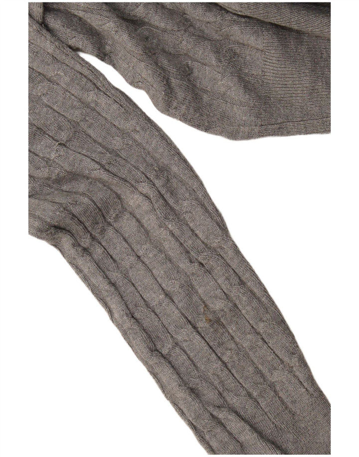 Zara Mens Crew Neck Jumper Sweater Medium Grey Viscose