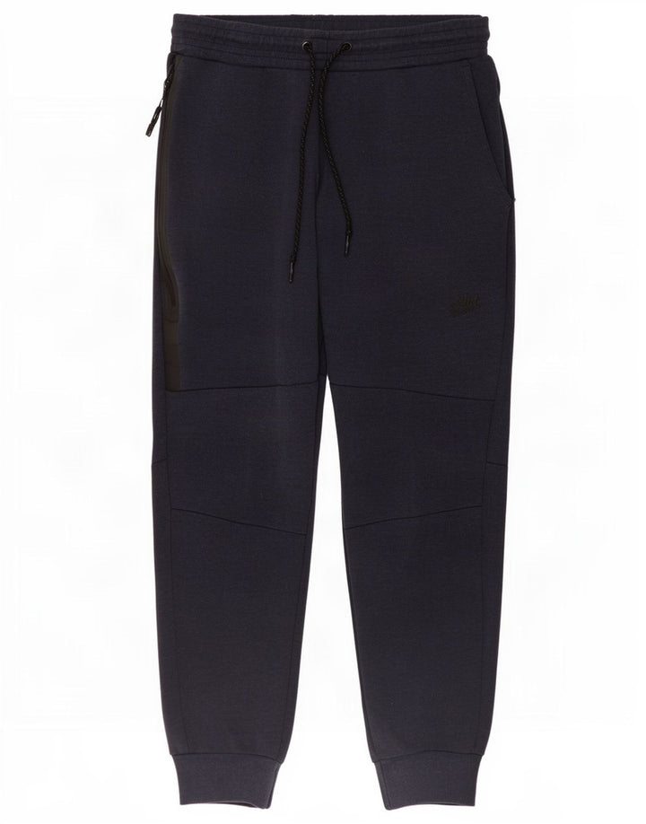 Nike Mens Tracksuit Trousers Joggers Medium Navy Blue Cotton