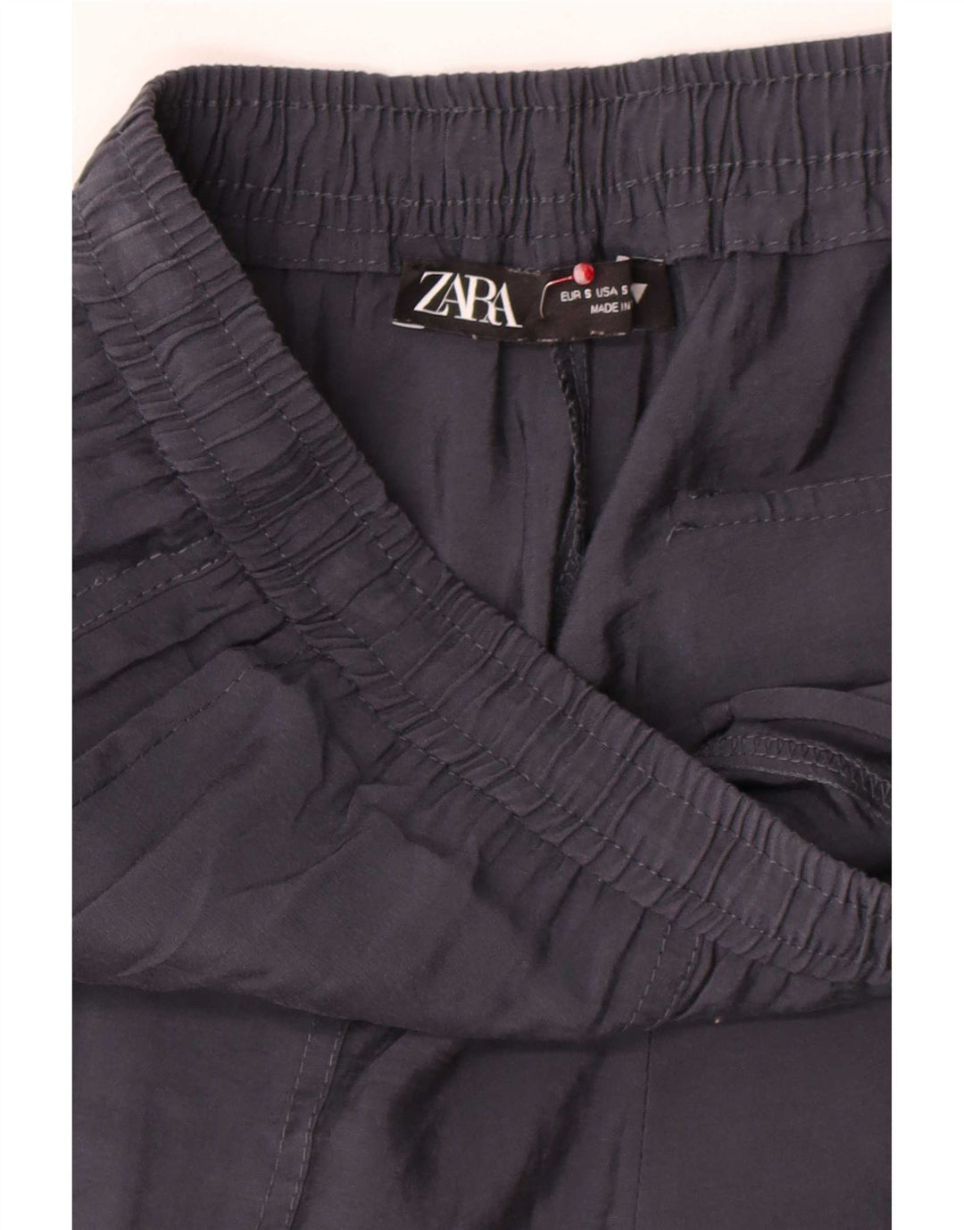 Zara Womens Straight Cropped Trousers Small W28 L25 Grey
