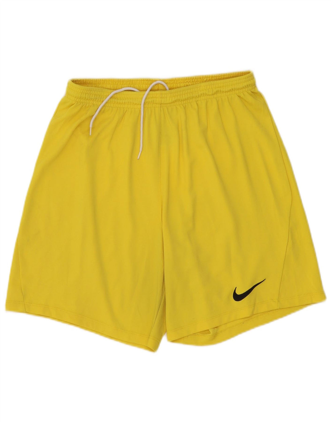 NIKE Mens Dri Fit Slim Fit Sport Shorts Large  Yellow Polyester