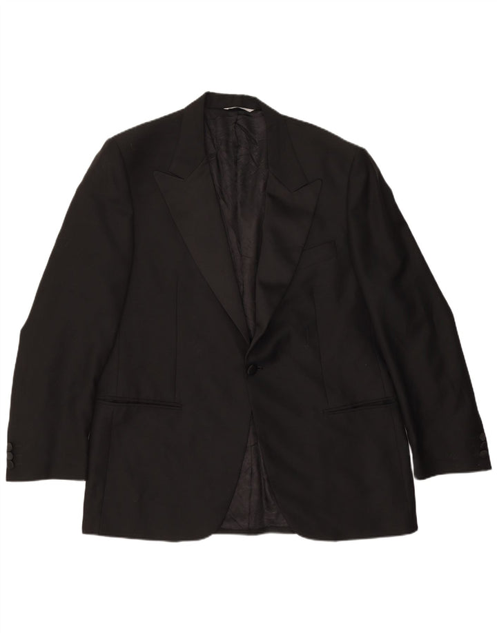 Boggi Mens 1 Button Blazer Jacket IT 54 2XL Black