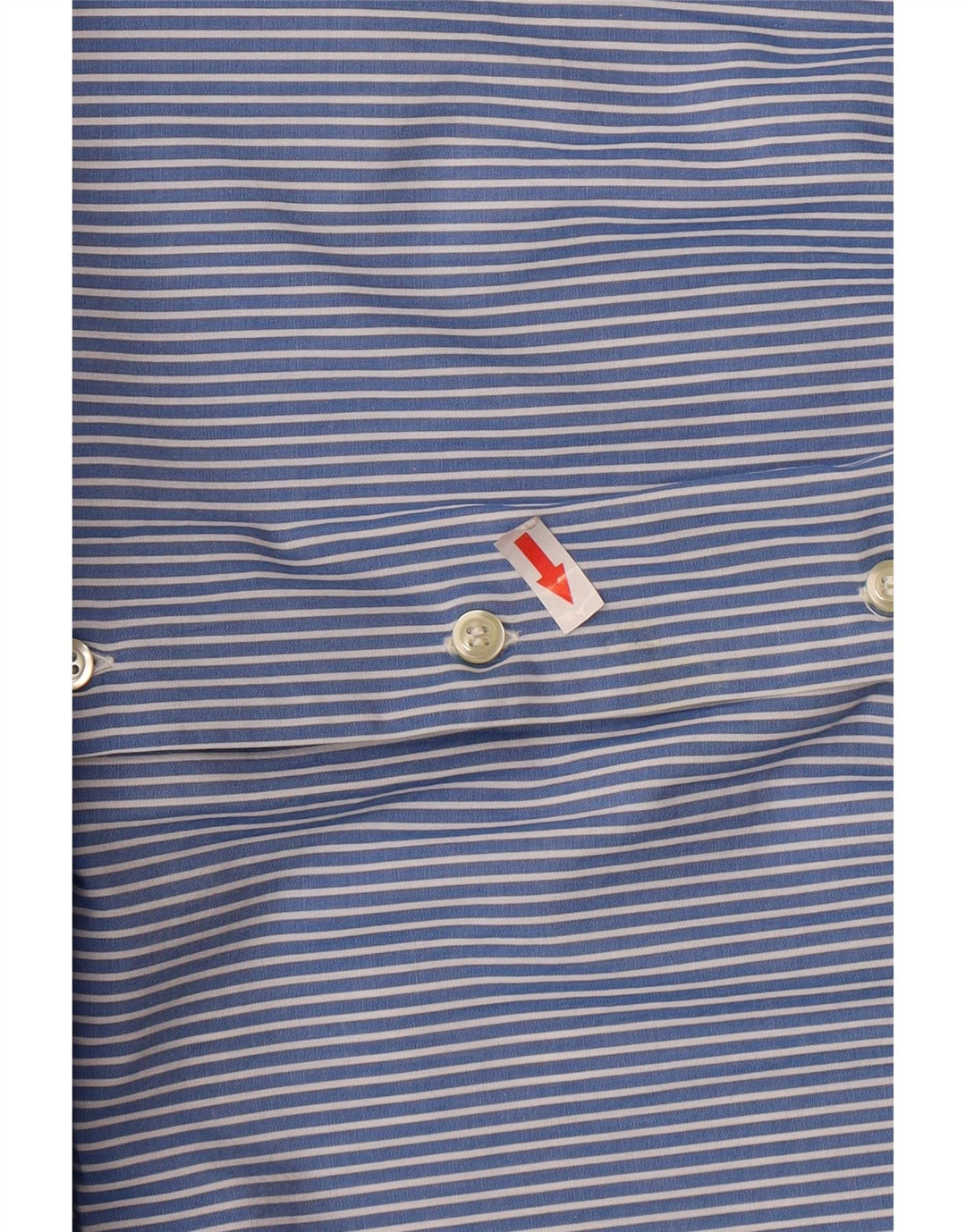 BENETTON Mens Shirt Medium Blue Striped Cotton