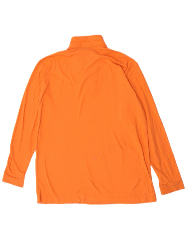 Fila Mens Zip Neck Top Long Sleeve IT 54 XL Orange Cotton