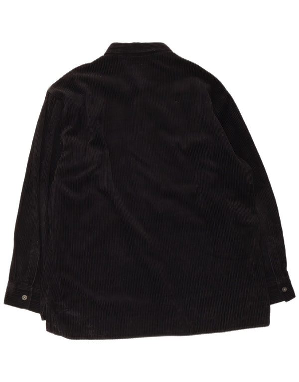Rifle Mens Corduroy Shirt Large Black Cotton