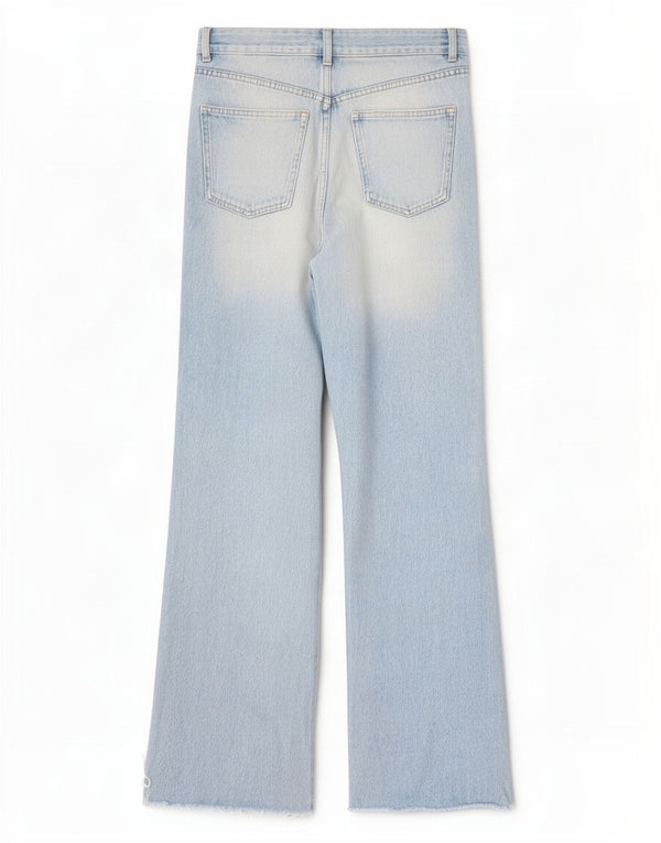 Zara Womens High Waist Wide Leg Jeans EU 38 Small W28 L33 Blue Cotton