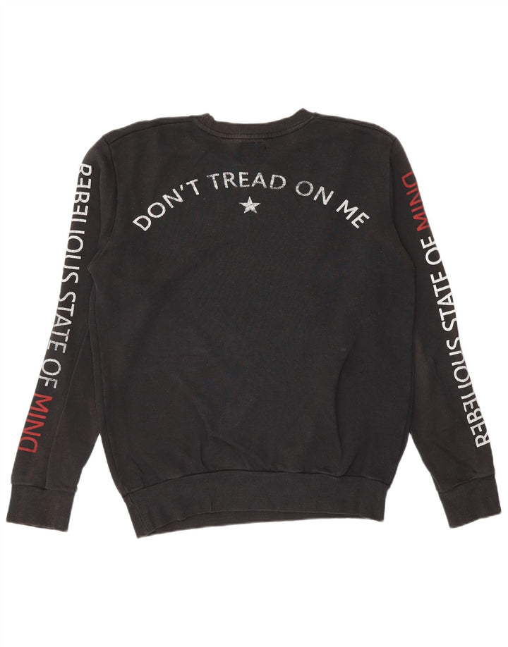 Zara Mens Graphic Sweatshirt Jumper Small Black