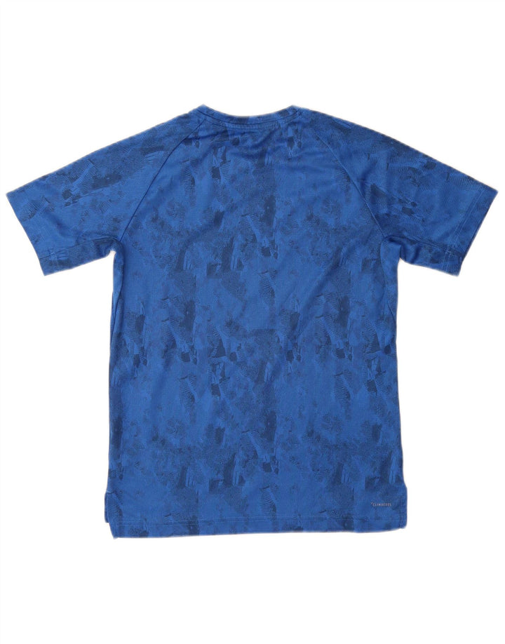 Adidas Boys Climacool T-Shirt Top 11-12 Years Medium Blue Geometric