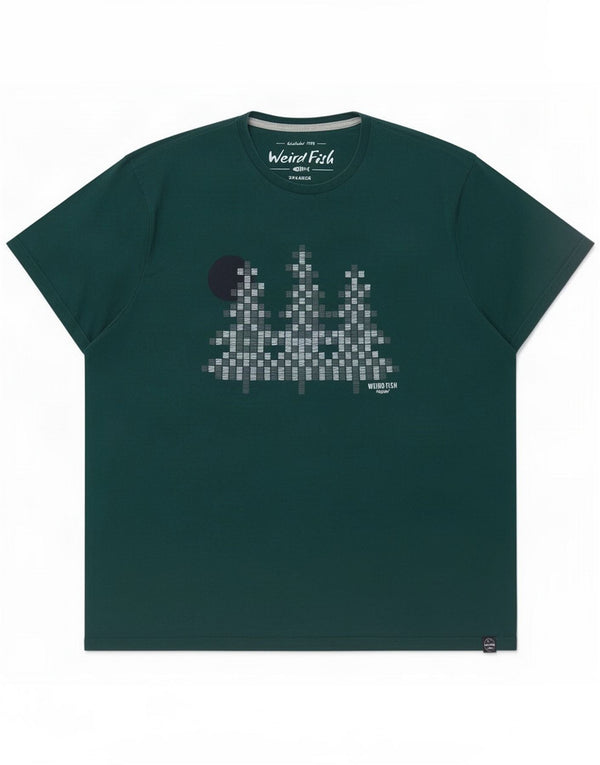 Weird Fish Mens Graphic T-Shirt Top 2XL Green Cotton