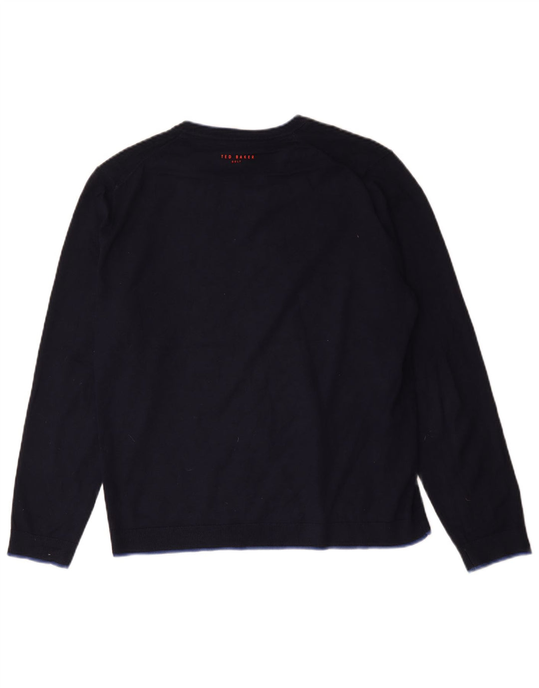 Ted Baker Mens V-Neck Jumper Sweater Size 4 Large Navy Blue