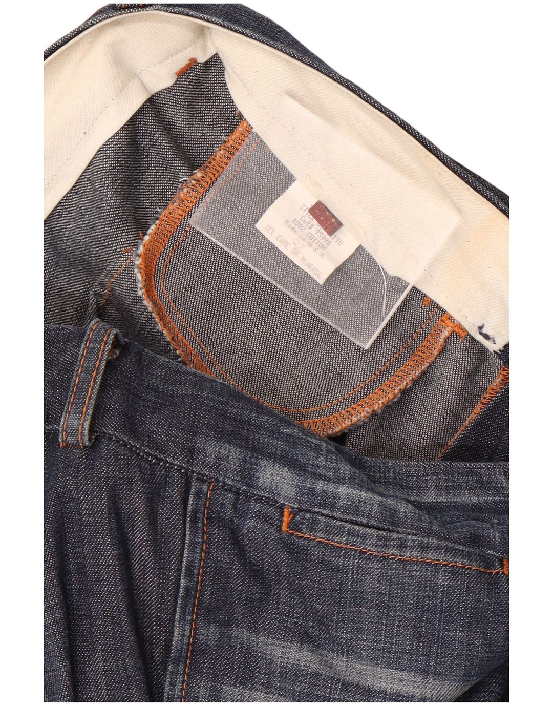 7 For All Mankind Womens Flared Jeans W27 L34 Navy Blue Cotton