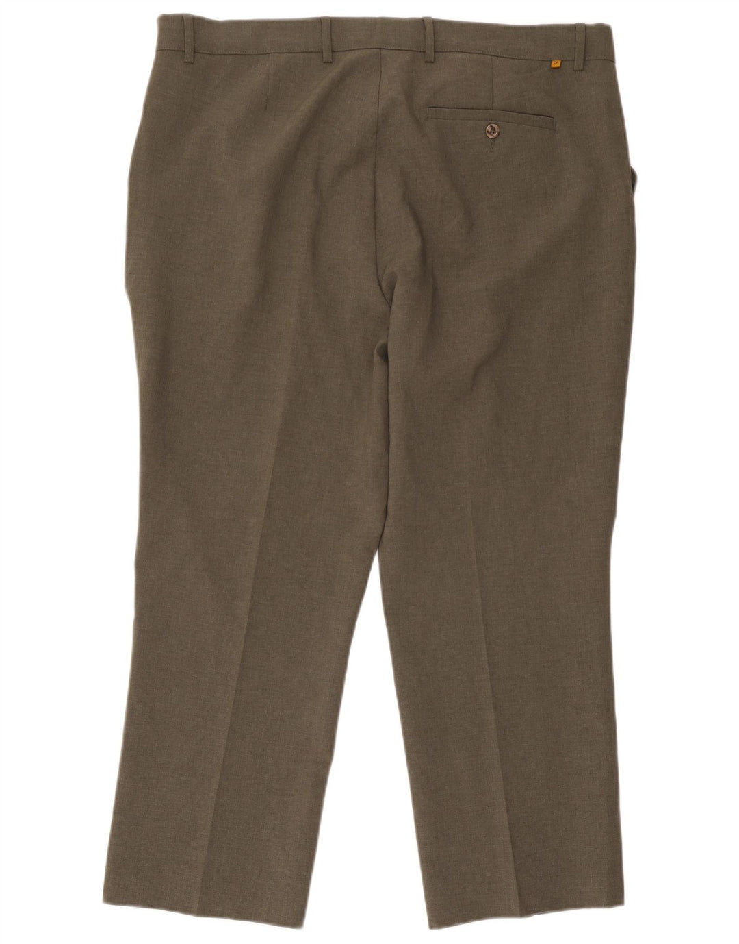 Farah Mens Tapered Casual Trousers W42 L27 Khaki Polyester