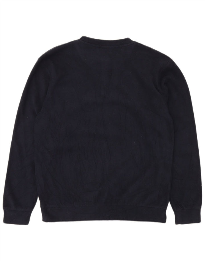 AUSTRALIAN L'ALPINA Mens Fleece Jumper Medium Navy Blue Polyester