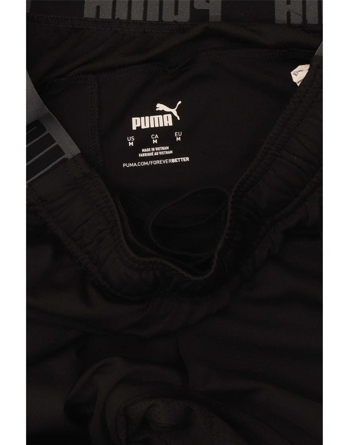 Puma Mens Tracksuit Trousers Medium Black Colourblock Polyester