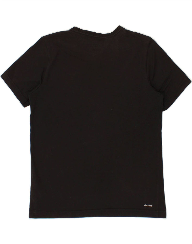 ADIDAS Boys Graphic T-Shirt Top 13-14 Years Black Cotton Vintage Adidas and Second-Hand Adidas from Messina Hembry 