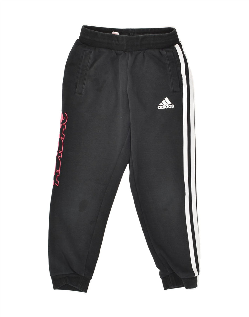 ADIDAS Boys Aeroready Graphic Tracksuit Trousers Joggers 7-8 Years Black | Vintage Adidas | Thrift | Second-Hand Adidas | Used Clothing | Messina Hembry 