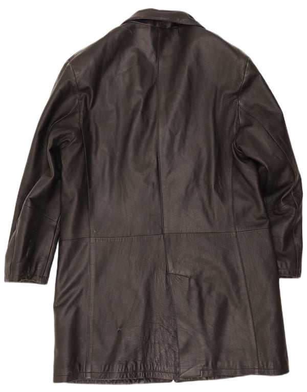 Sorbino Mens Leather Coat UK 44 2XL Black
