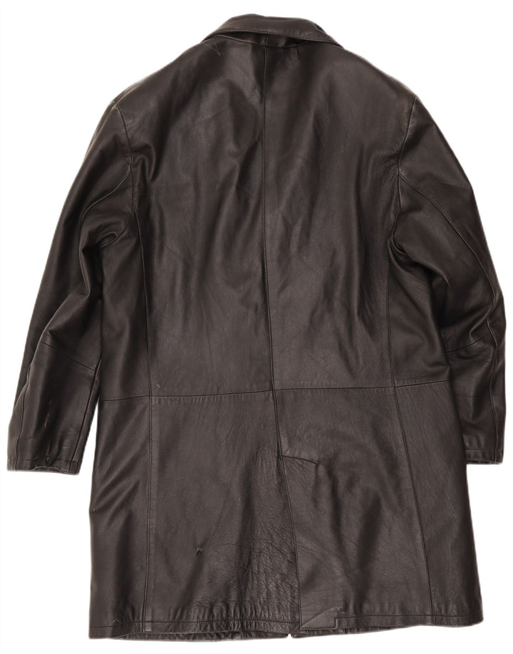 Sorbino Mens Leather Coat UK 44 2XL Black